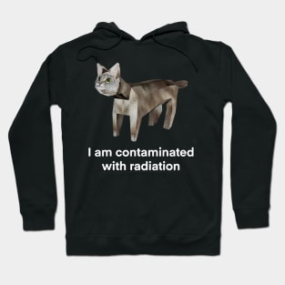 I Am Contaminated With Radiation Funny Ironic Cat Meme Hoodie